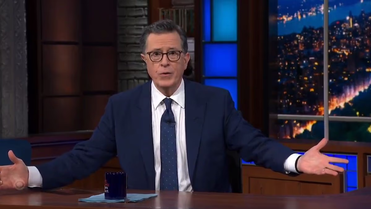 Trump celebrates Stephen Colbert's final show