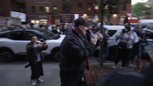 Video shows clashes erupt outside synagogue as anti-Israel mob wreaks havoc at real estate expo