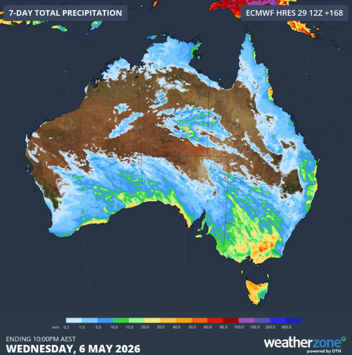 Wet and windy start to May as storms sweep nation's south