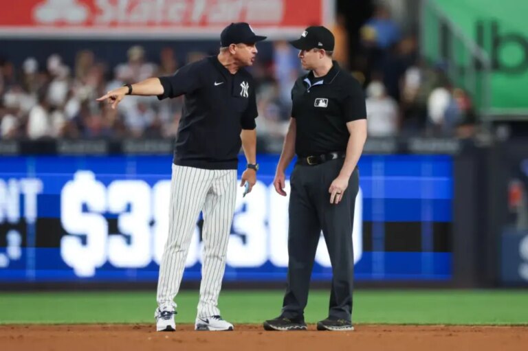 Yankees Manager Aaron Boone Tossed Out Following Heated Dispute Over Catch Call