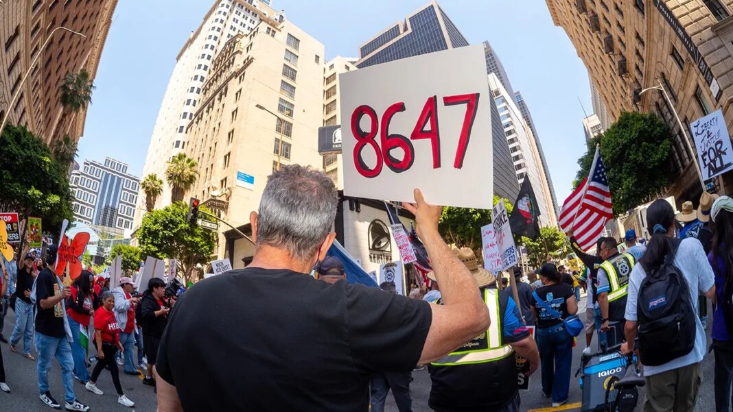 ‘86 47’ slogan tied to James Comey resurfaces at May Day protests across US