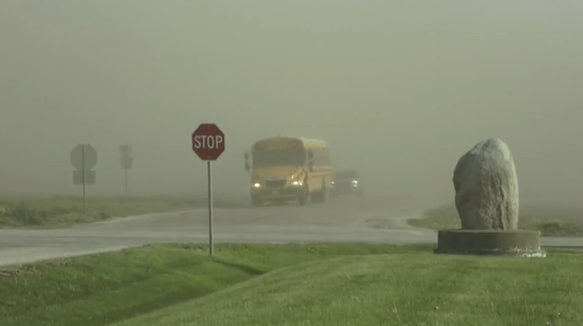 ‘Never seen anything like it’: Longtime bus driver fights through Central IL dust storm