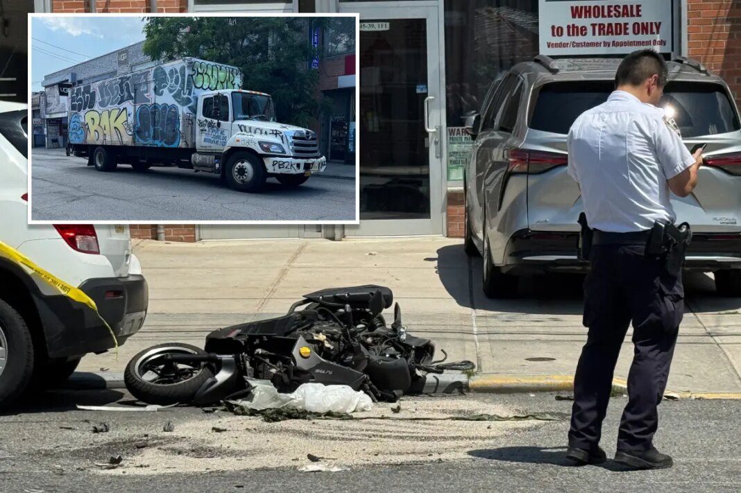 13-year-old boy on back of scooter killed when teen pal swerves to avoid open car door: NYPD