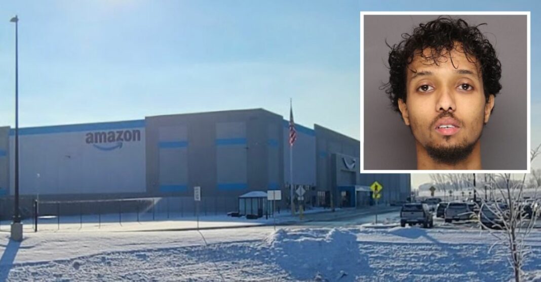Amazon employee blows away co-worker at fulfillment center