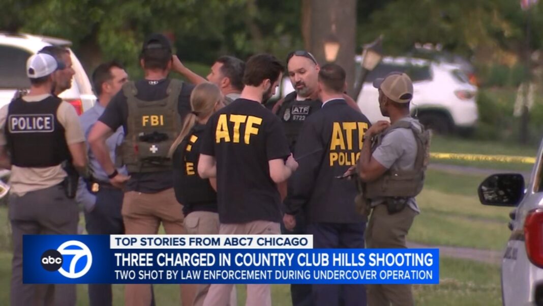 Country Club Hills shooting: 3 charged after 2 suspects shot during ATF gun trafficking operation near 189th and Loretto Lane
