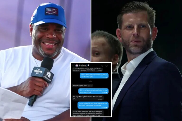 Daniel Cormier Debunks Fabricated Images Suggesting Eric Trump Questions UFC Fight Integrity
