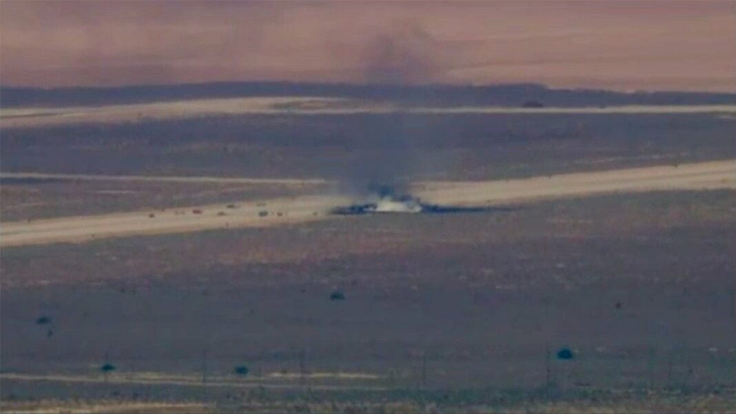 Eight believed dead after B-52 crashes shortly after takeoff from Edwards Air Force Base