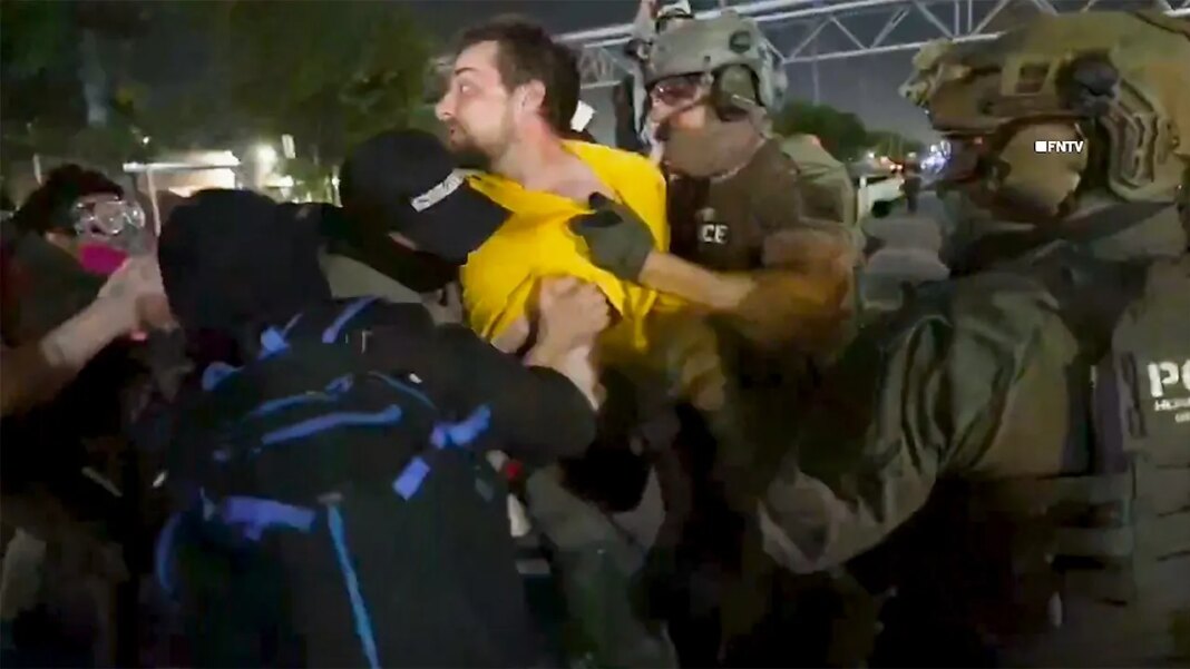 Federal agents arrest anti-ICE agitators during chaotic Delaney Hall confrontations caught on video