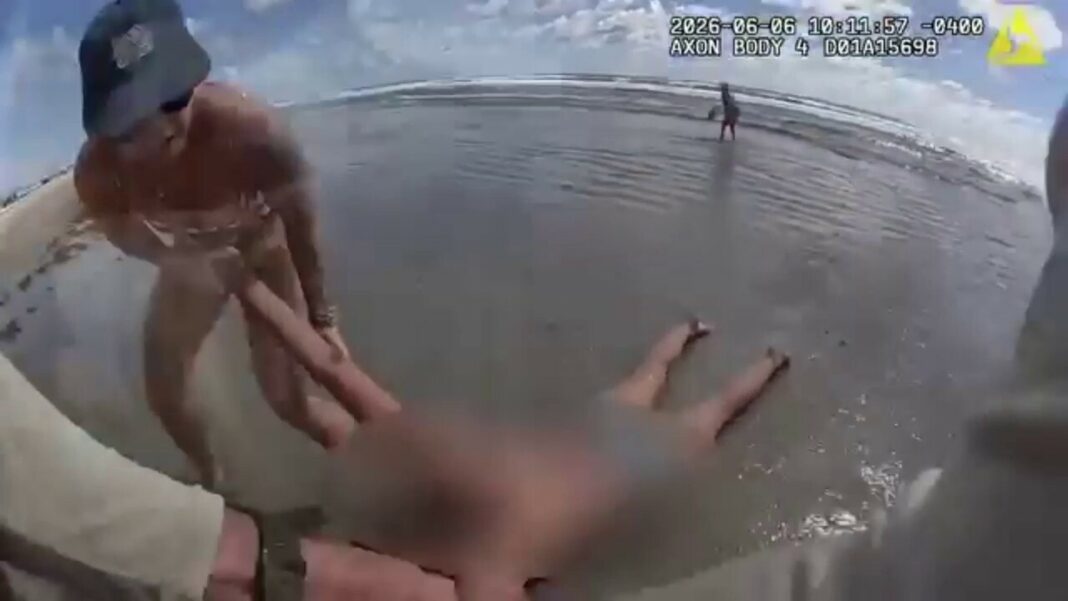 Florida deputy drags 'unresponsive' beachgoer from ocean in dramatic rescue