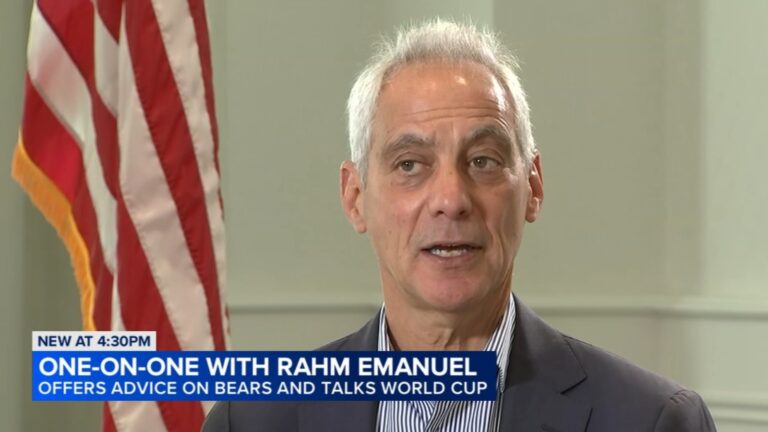 Ex-Chicago Mayor Rahm Emanuel Pushes Bears to Intensify Stadium Negotiations, Comments on Knicks Game Appearance