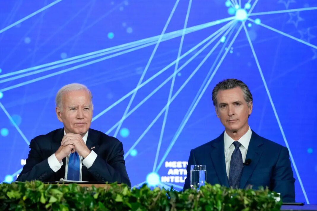 Gavin Newsom gambles on Joe Biden