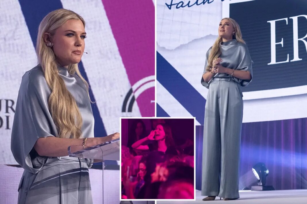 Heckler derails Erika Kirk speech at Turning Point USA women's summitt
