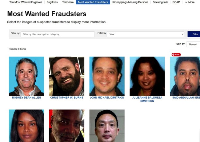 Huzzah: Thanks to VP JD Vance, the FBI Now Has a List of 10 Most Wanted Fraudsters
