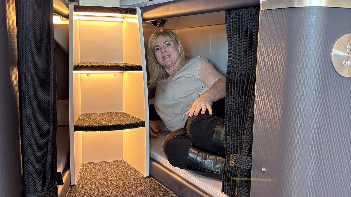 Inside Air New Zealand's new economy class bunk beds - as Daily Mail writer tries out 'world's first sleep pods in the sky'