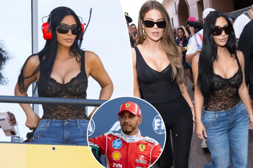 Kim Kardashian supports boyfriend Lewis Hamilton at Monaco Grand Prix