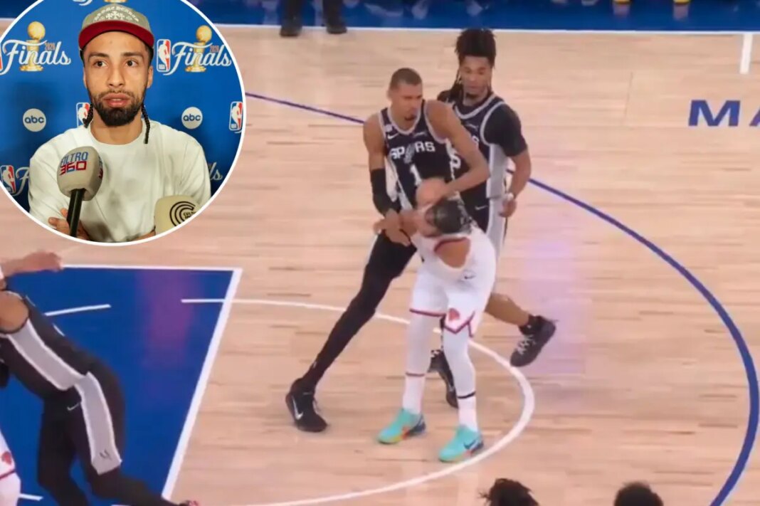 Knicks' Jose Alvarado warns Victor Wembanyama after Jalen Brunson cheap shot