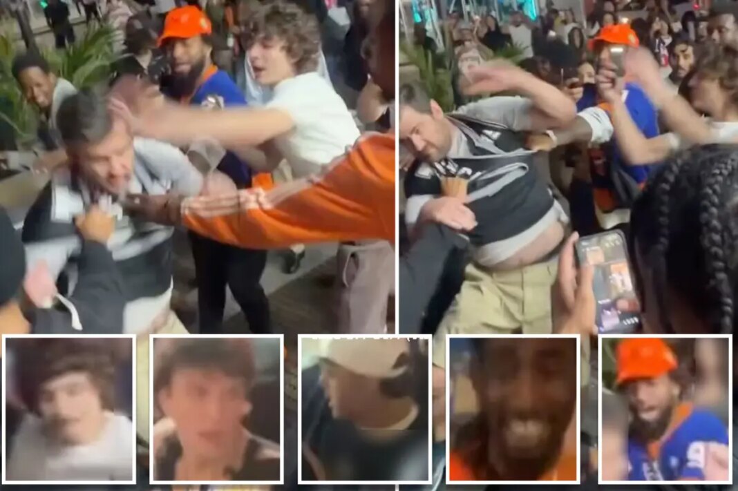 NYPD searching for several hooligans who attacked Spurs fan and snatched his jersey after Game 3 mayhem
