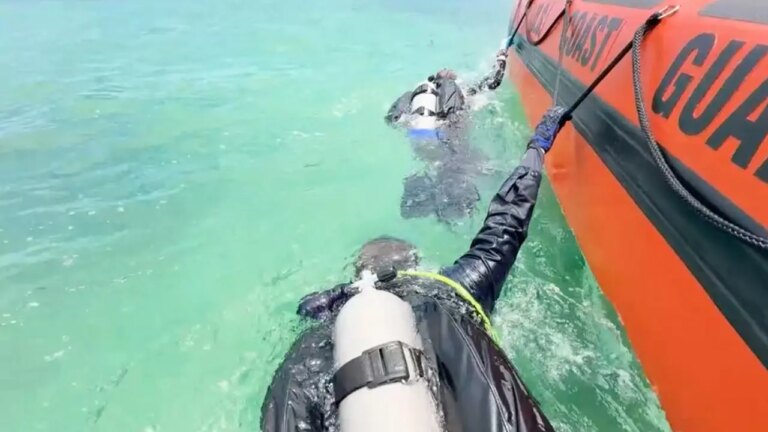 Exclusive Footage: Coast Guard’s Forensic Dive into Seized Dinghy in the Bahamas Unveiled