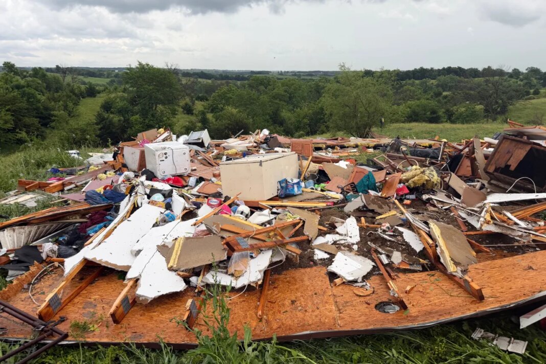 This photo provided by Kylie Rouse shows the remnants of Shane and Jimmie Tipton