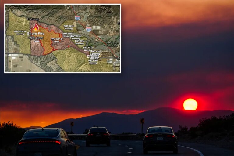 Riverside County Blaze Triggers Evacuations and Shuts Down 60 Freeway