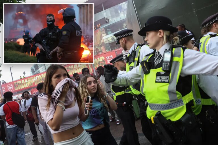 Chaos Erupts: Multiple Stabbings at London’s Arsenal Celebration Following Violent Paris PSG Victory