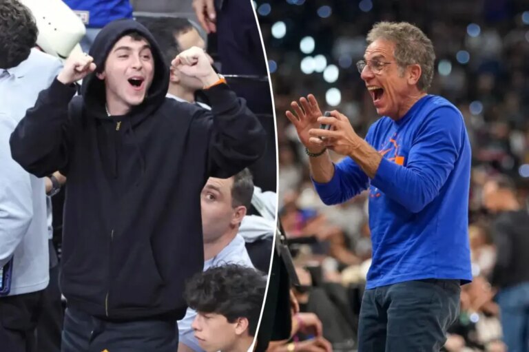Timothee Chalamet & Ben Stiller Celebrate Epic Knicks Victory with Heartwarming Courtside Hug