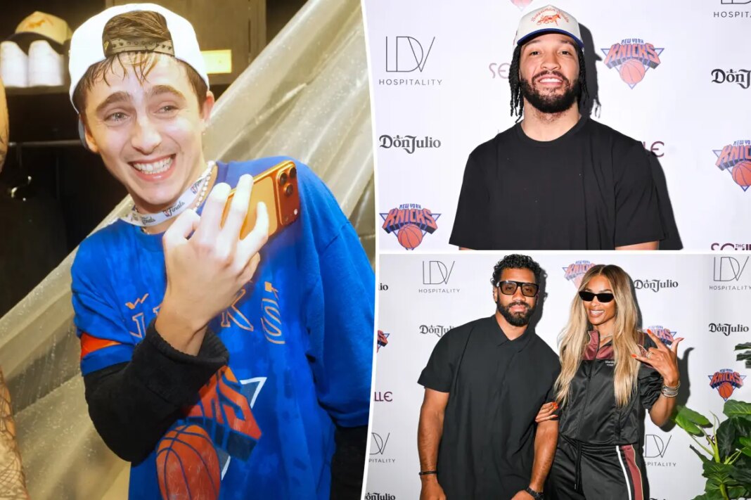 Timothee Chalamet fetes The Knicks with tequila and dancing at The Seville