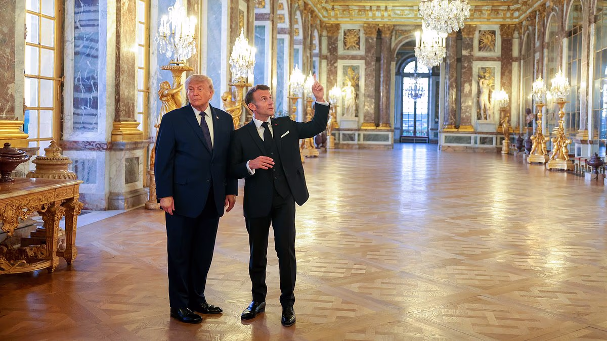 Trump turns on the charm for the Macrons at Versailles