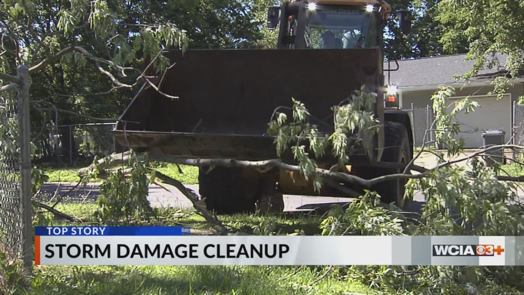 Urbana Public Works continues cleanup efforts following severe weather