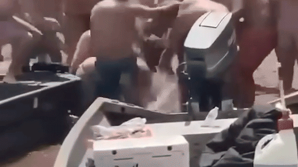 WATCH: Boozy boaters unleash wild riverfront brawl as fists fly at popular South Carolina sandbar