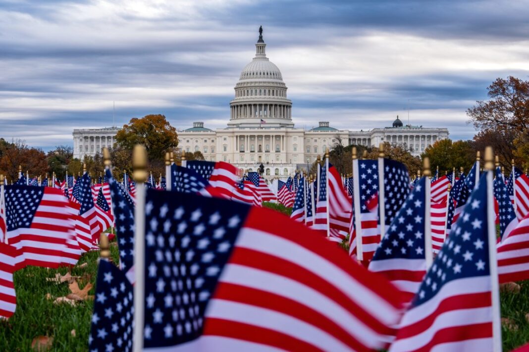 Who flies the American flag for holidays, and who never flies one