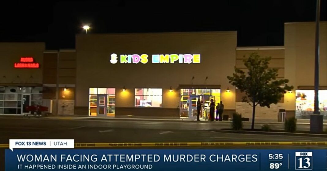 Woman shoots ex 'point blank' at indoor playground: Cops