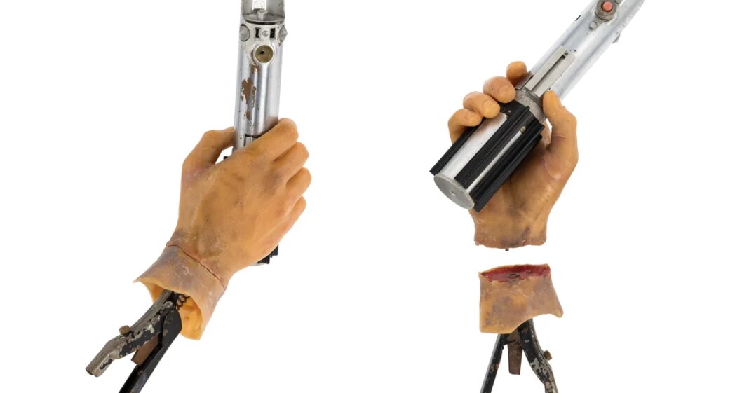 "Star Wars" lightsaber and more iconic film props going up for auction