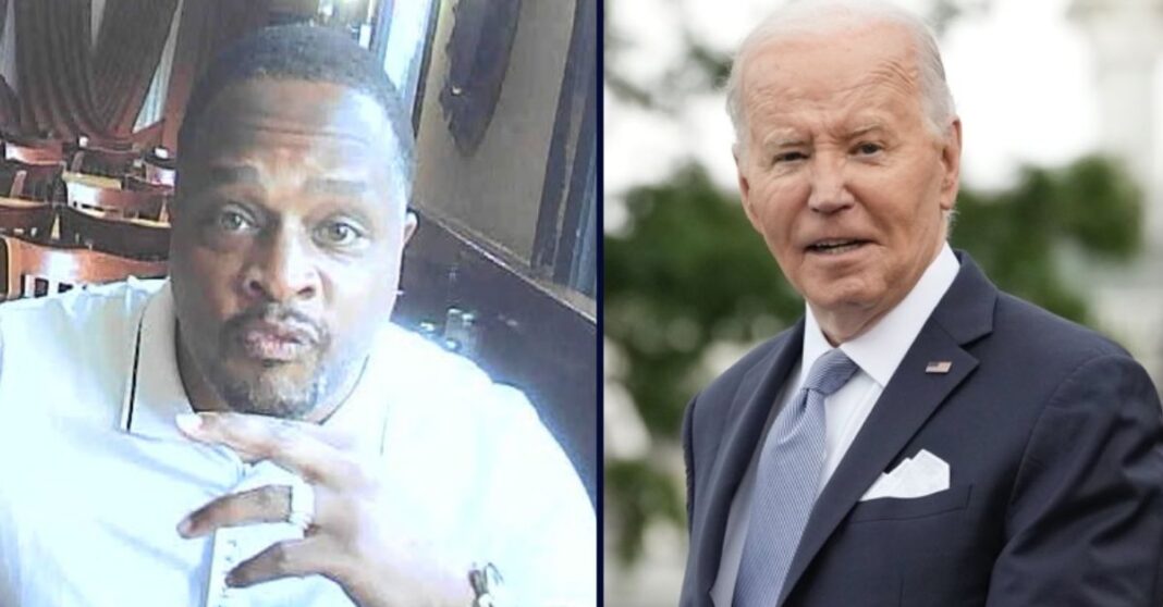 Left to right: Lakento Smith and Joe Biden.