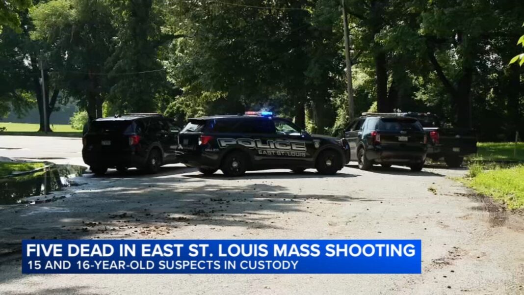 7 family members shot, 5 killed in East St. Louis, Illinois; 2 teen suspects in custody, Illinois State Police say