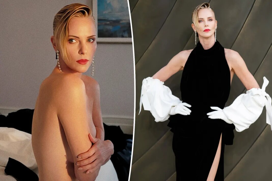Charlize Theron wears nothing but diamonds in steamy snap ahead of 'The Odyssey' premiere