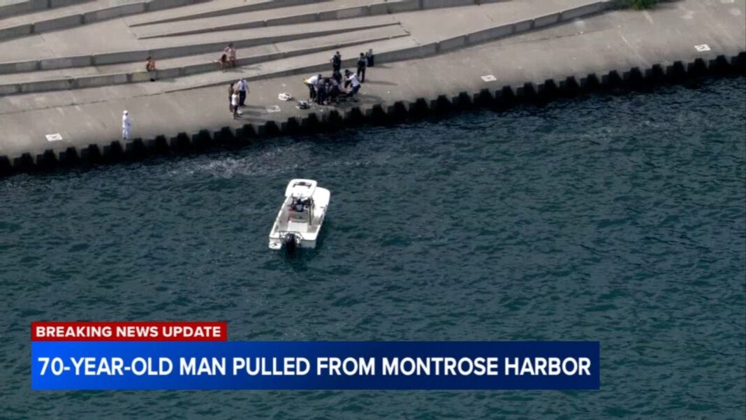 Chicago water rescue: 70-year-old man in critical condition after being pulled from Lake Michigan at Montrose Harbor, police say