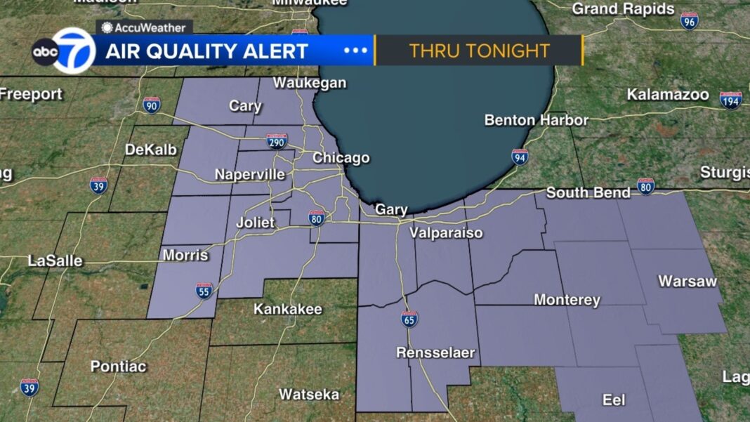 Chicago weather: More heat in forecast, Air Quality Alert in effect as smoke from Canadian wildfires could move into area