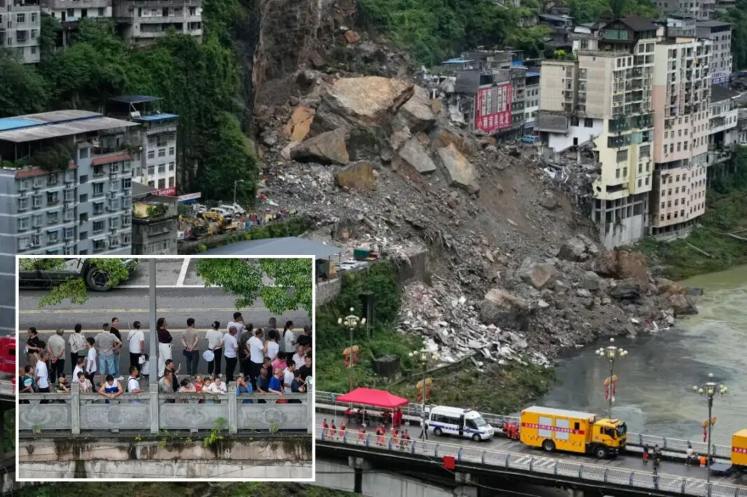 China landslide kills at least 8 as rescuers race to find survivors in the rain