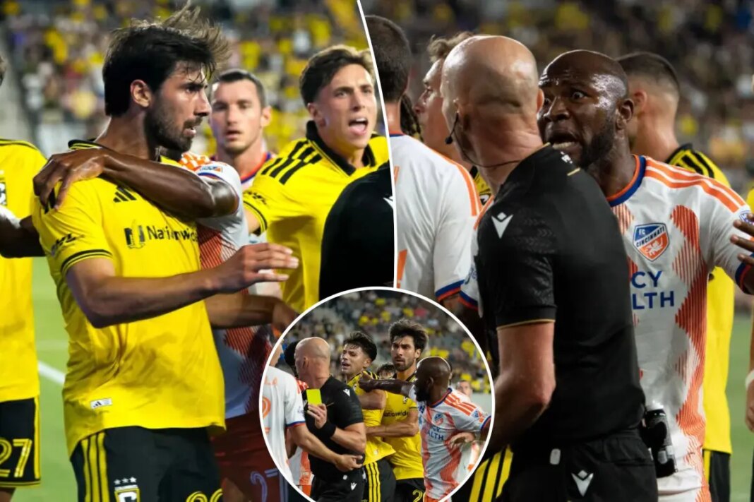 Columbus Crew-Cincinatti nearly brawl in tunnel after on-field skirmish spills over