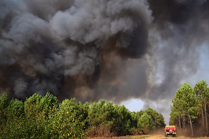 Cooler weather and potential rain move into the French region torched by wildfires