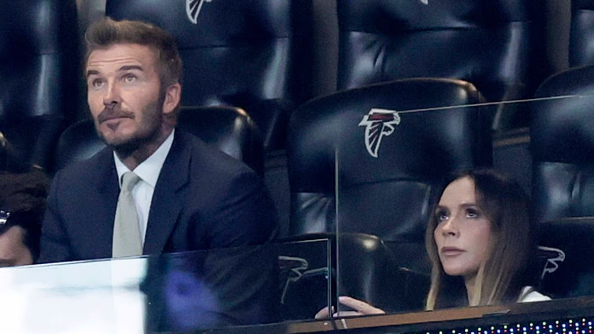 David Beckham looks nervous as he arrives for England game