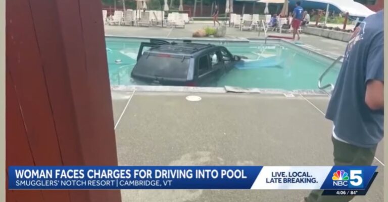Intoxicated Driver Plunges Into Pool, Strikes Swimmers in Startling Crash
