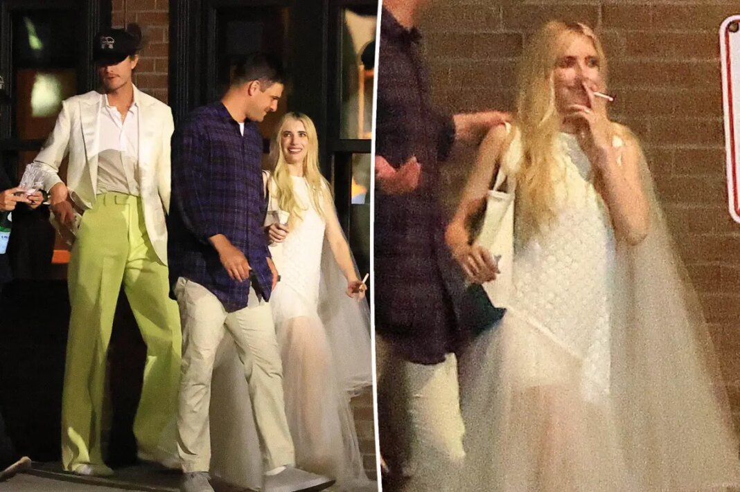 Emma Roberts and Cody John go bar hopping with wedding party after rehearsal dinner