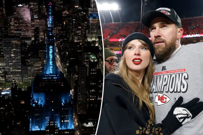 Empire State Building Shines Blue in Celebration of Taylor Swift and Travis Kelce’s Union