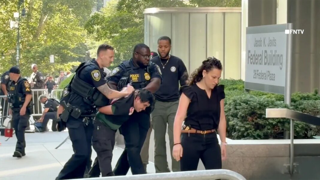 FBI alleges suspect 'deployed an incendiary device outside' federal building