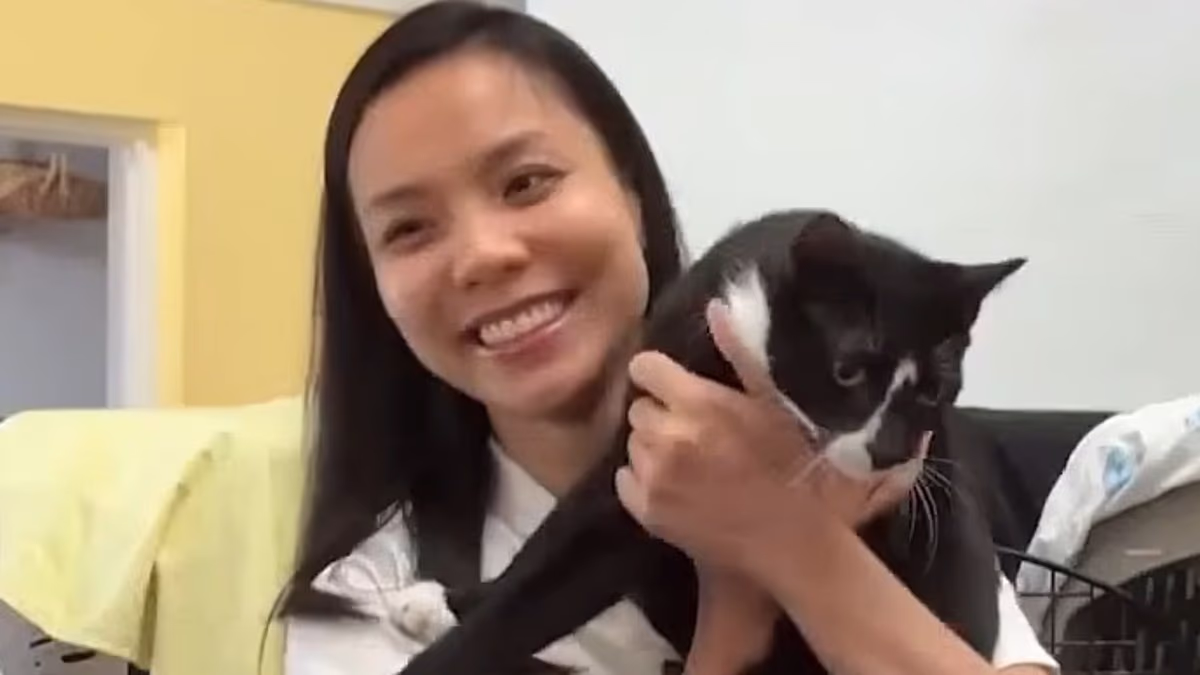 Florida woman reunited with cat after rescue from hoarder house