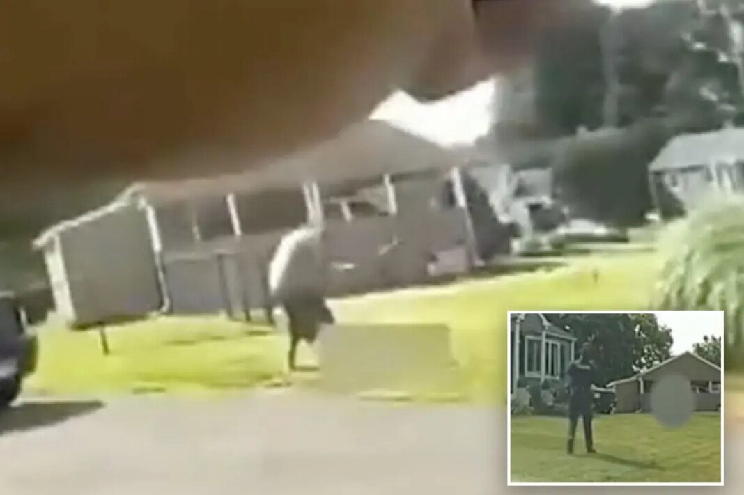 Horrifying Connecticut police bodycam footage shows crazed Robert Jenkins III 'bludgeoning' his dad to death with baseball bat outside their home