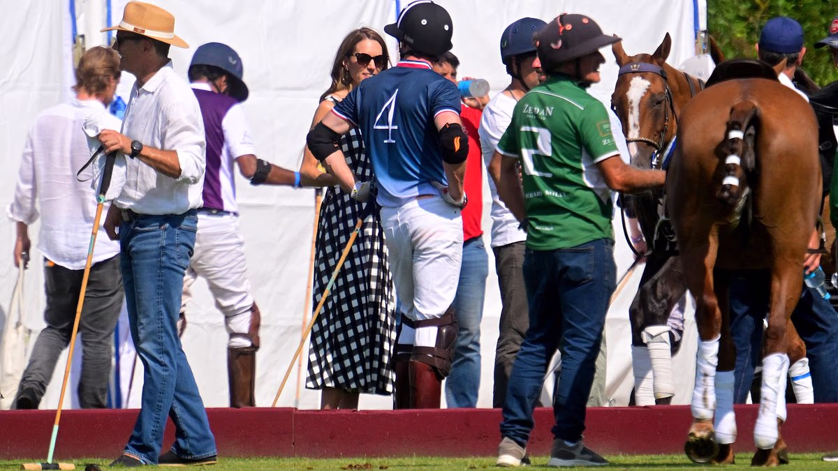 Kate dons summery dress to watch William's charity polo match