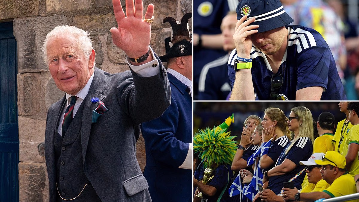 King sends sympathies to Scotland team after World Cup exit... then suggests Tartan Army could back England!